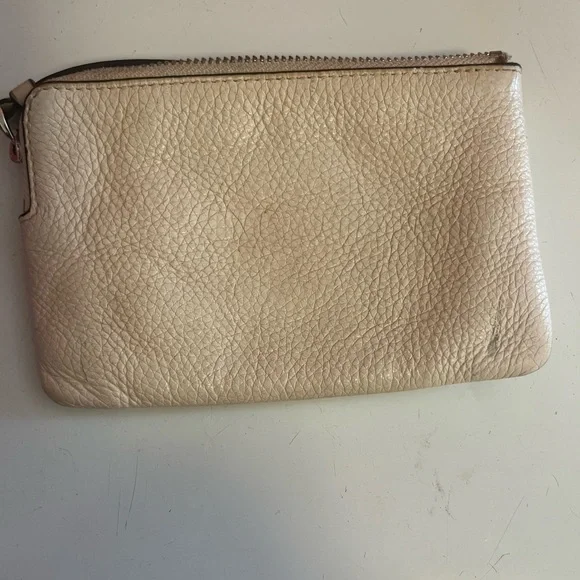 Preowned Coach Cream Wristlet with Fun Patches - Picture 2 of 3